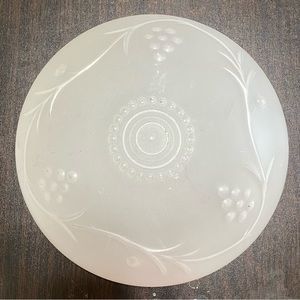 Vintage Frosted Glass Dome Ceiling Shade with Grapes & Vines